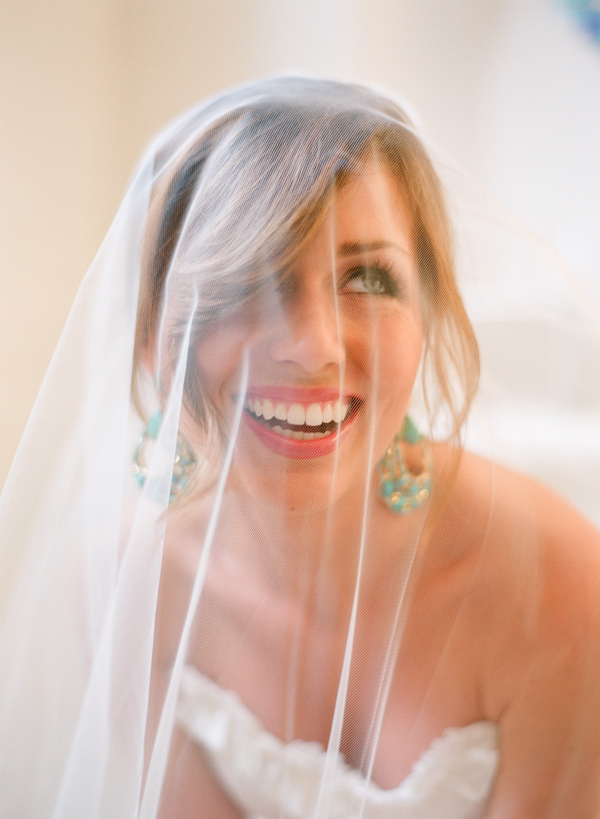 beautiful bride with veil wedding photo by Elizabeth Messina Photography
